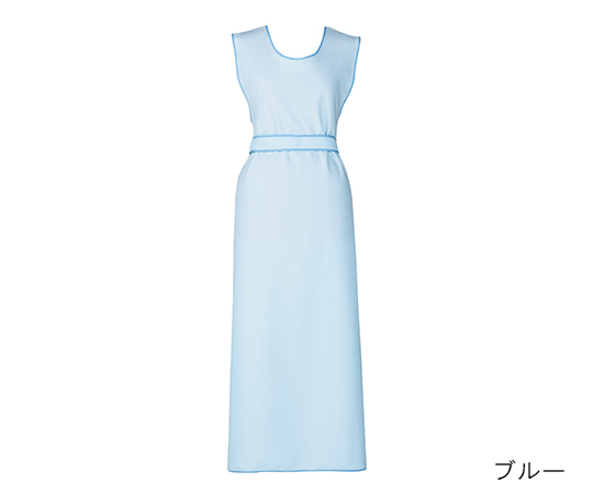 防水入浴介助用エプロン フリー・ブルー画像