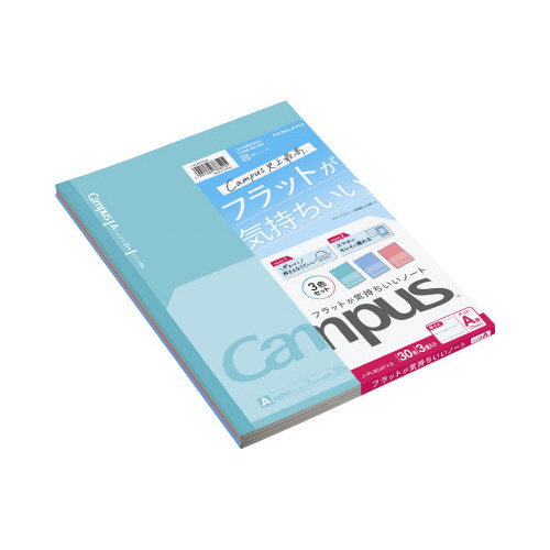 フラット気持ちいいノート　ドット罫線Ａ罫３冊ｘ１２画像