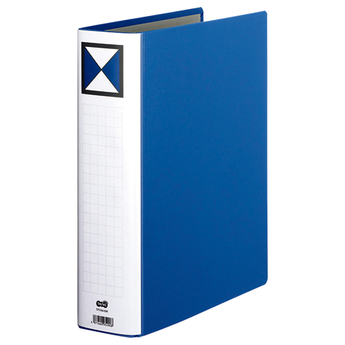両開きﾊﾟｲﾌﾟ式ﾌｧｲﾙ A4ﾀﾃ 600枚収容 60mmとじ 背幅76mm 青 1ｾｯﾄ(30冊)画像
