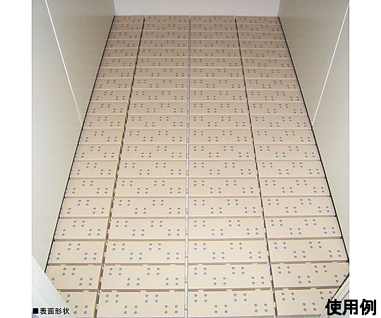 300x300mm すのこ(ジョイント式/アイボリー) 全体がアイボリーの色合いで、ジョイント部分が明瞭に見える状態