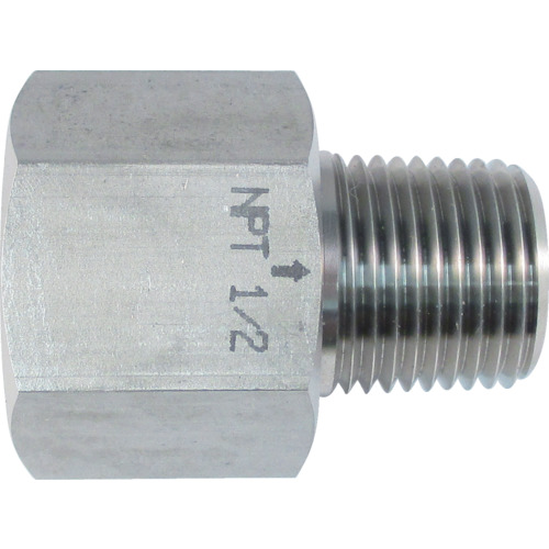 ｽﾃﾝﾚｽ製 変換内外ｿｹｯﾄ 外NPT1/2×内PT1/2 1個画像