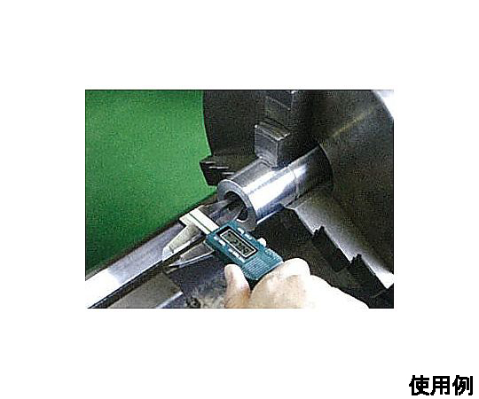 150mm デジタルノギス(インサイド型) センサー部分がクローズアップされたデジタル表示の状態