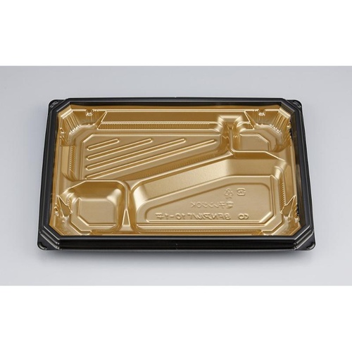 シーピー化成 弁当容器 BFNアルバ10-1平 本漆GB 本体画像