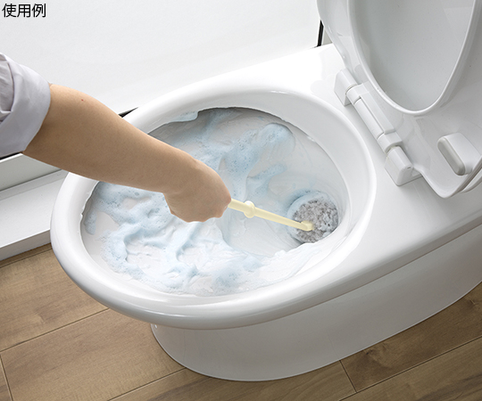 びっくり抗菌トイレクリーナーDX　サトミツ棒 カラフルなパッケージが横向きに置かれている様子