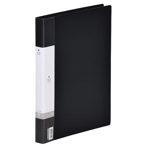 ﾘｸｴｽﾄ 名刺帳(ﾎﾟｹｯﾄ交換ﾀｲﾌﾟ) A4ﾀﾃ 30穴 300ｶｰﾄﾞ ﾖｺ入れ 黒 1冊画像