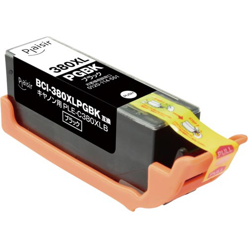 互換インク　ＢＣＩー３８０ＸＬＰＧＢＫ　ブラック画像