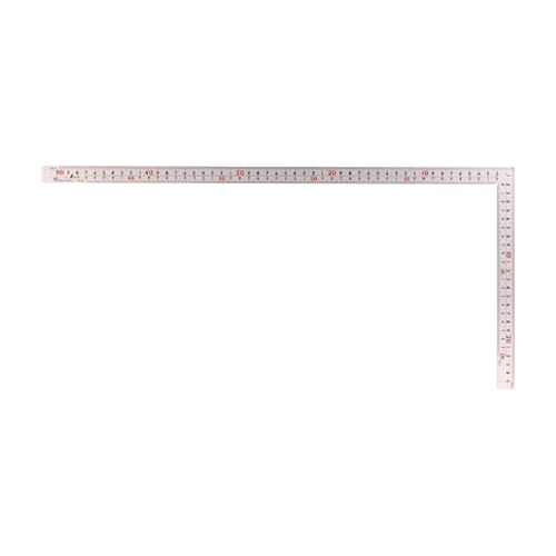 ｼﾝﾜ 曲尺厚手広巾 ｼﾙﾊﾞｰ50cm建築･鉄工用 表裏目盛 8段cm数 1本画像