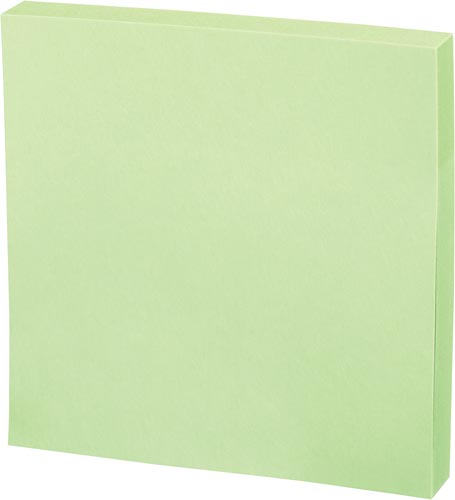 再生紙ふせん　Ｋ２　７５×７５ｍｍ　緑　１冊画像