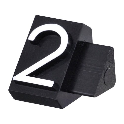 陳列備品 ニュープライスキューブ補充L用(20粒) 黒/白 2 友屋 黒と白の2色が並ぶ保管用の小箱が整然と並んでいる様子