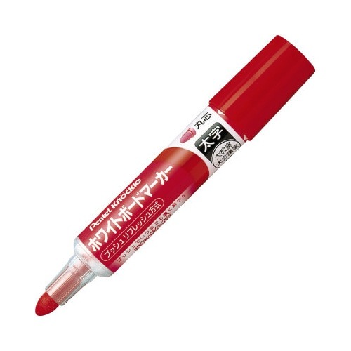 ホワイトボードマーカー　ノックル　太字丸芯　赤画像