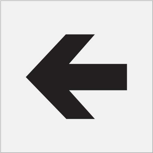 ｽﾃﾝｼﾙ 矢印(小) 文字ｻｲｽﾞ100×120mm 1枚画像