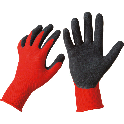 天然ｺﾞﾑ背抜き手袋 M ﾚｯﾄﾞ 1ｾｯﾄ(50双:10双×5ﾊﾟｯｸ)画像