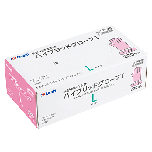 ｵｵｻｷ ﾊｲﾌﾞﾘｯﾄﾞｸﾞﾛｰﾌﾞI ﾋﾟﾝｸ L 1箱(200枚)画像