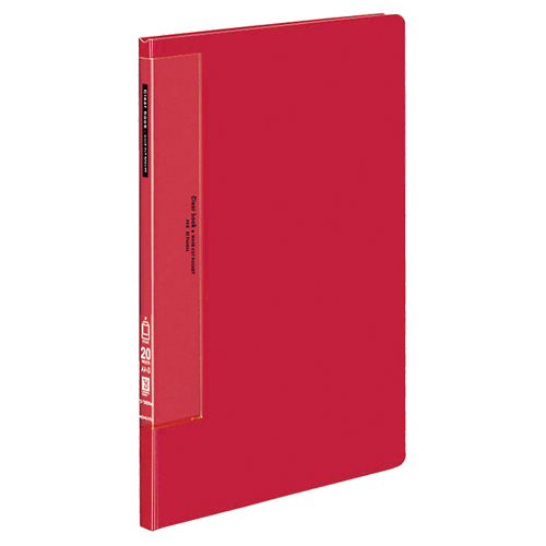 ｸﾘﾔｰﾌﾞｯｸ(ｳｪｰﾌﾞｶｯﾄﾎﾟｹｯﾄ･固定式) A4ﾀﾃ 20ﾎﾟｹｯﾄ 背幅17mm 赤 1ｾｯﾄ(10冊)画像