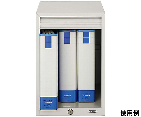 277x383x424mm [卓上型]セーフティボックス(シャッター付 シャッターが閉じられた状態の卓上型セーフティボックス正面