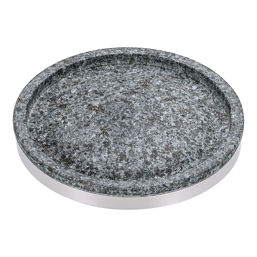 長水石焼丸型プレート 補強リング付 20cm画像