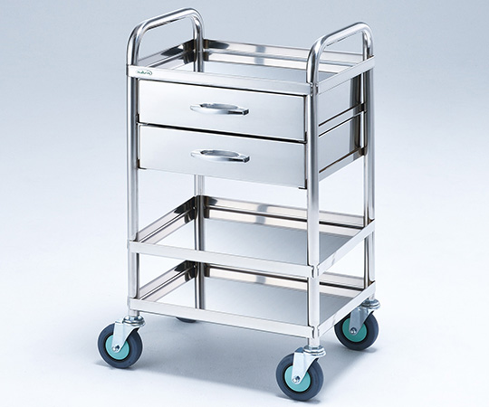 とっても静かな枠付き回診車(2段引出し) 3段 453×353×942画像