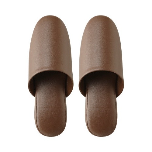 抗菌多機能ビニールスリッパ　前とじ　ブラウン４０足画像