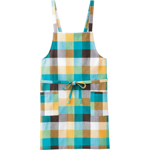 ｴﾌﾟﾛﾝ ﾁｪｯｸ ｸﾞﾘｰﾝ 1枚画像