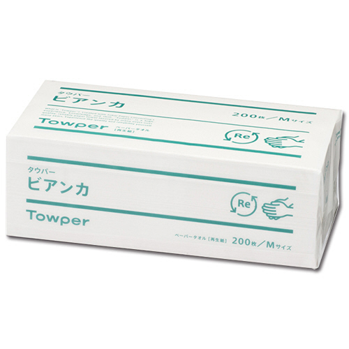 ﾍﾟｰﾊﾟｰﾀｵﾙ ﾀｳﾊﾟｰﾋﾞｱﾝｶ M 200枚/ﾊﾟｯｸ 1ｾｯﾄ(25ﾊﾟｯｸ)画像