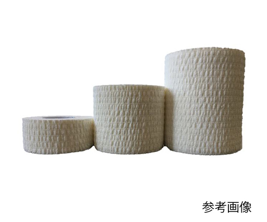 エラスチックHテープ 25mm×4.5m 12個入 パッケージが斜めから撮影され、正面には透明な窓があり、中のテープの巻き具合が見える状態