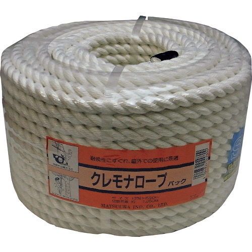 まつうらｸﾚﾓﾅSﾛｰﾌﾟ(3打ち)12mmΦ×50m丸巻ﾊﾟｯｸ 1巻画像