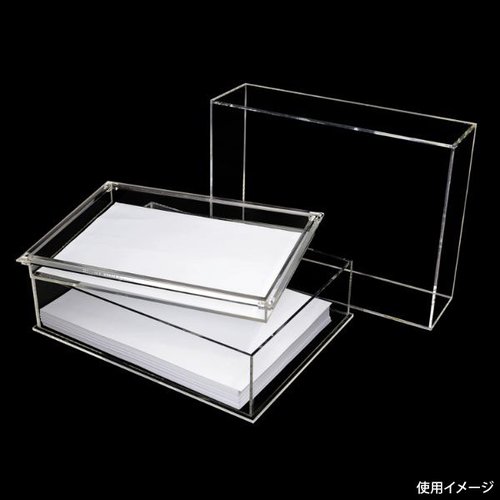アクリル什器 アクリル決済箱 中蓋付 A4 CRC8501 クルーズ画像