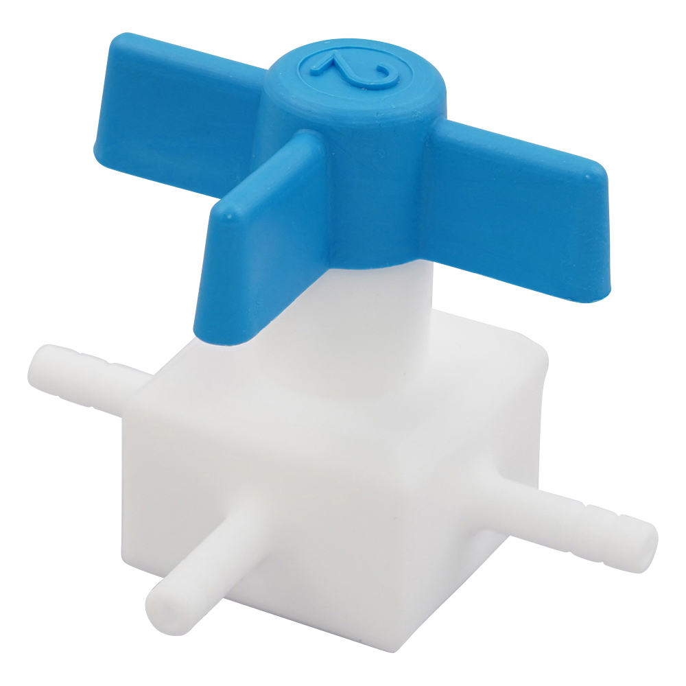 フッ素樹脂製三方コック(差し込み止)画像