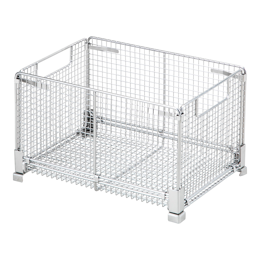 折りたたみステンレスバスケット 350×250×216mm画像