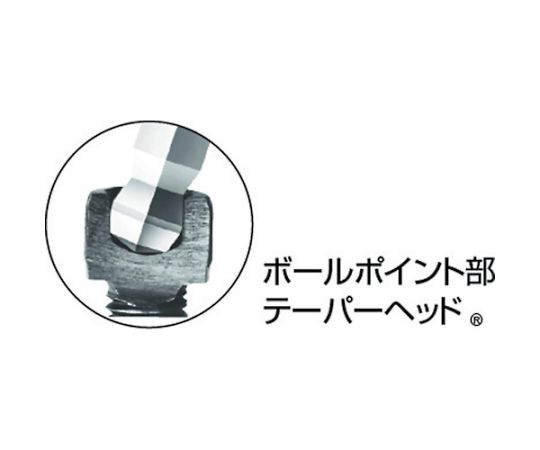 T型 六角棒スパナ テーパーヘッド 8mm 鉄ハンドル 首下500mm 単品 長い鉄製ハンドルが目立つ、先端が細くなった六角棒のスパナ