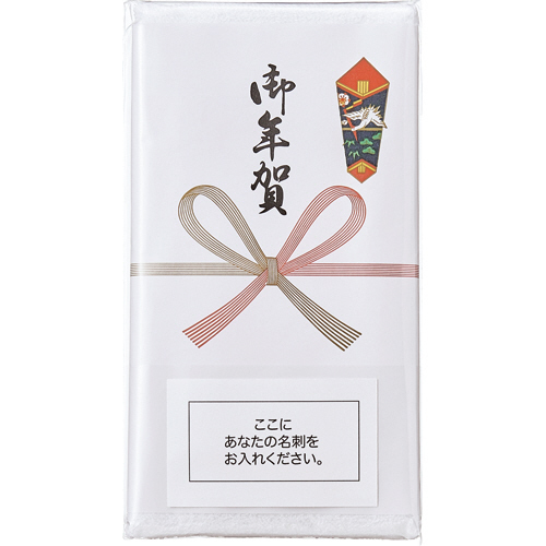 御年賀ﾀｵﾙ ﾎﾜｲﾄ 約200匁 1ﾊﾟｯｸ(10枚)画像