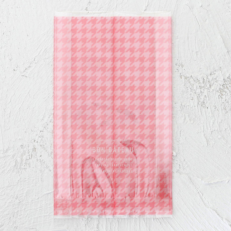 ９５５０９　ｃｏｔｔａ　ガス袋千鳥格子柄　ピンク画像