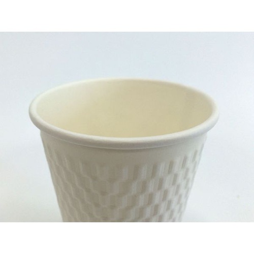 ケーピープラテック 紙コップ エンボススリーブカップ ホワイト 260mL KMW-240画像