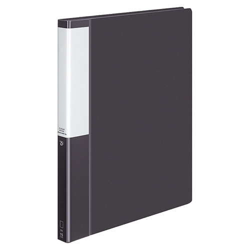 ｸﾘﾔｰﾌﾞｯｸ(POSITY) 替紙式 A4ﾀﾃ 30穴 15ﾎﾟｹｯﾄ付属 背幅27mm ﾀﾞｰｸｸﾞﾚｰ 1冊画像