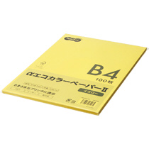 αｴｺｶﾗｰﾍﾟｰﾊﾟｰII B4 ｲｴﾛｰ 少枚数ﾊﾟｯｸ 1冊(100枚)画像