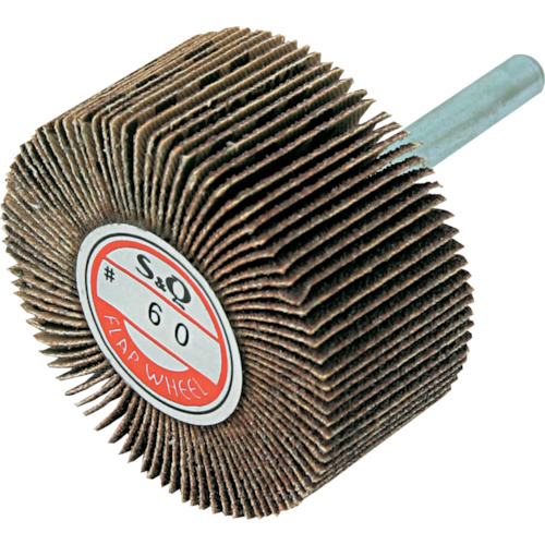 軸付ﾌﾗｯﾌﾟ(金具無し) 外径30幅25軸径6 40# 1個画像