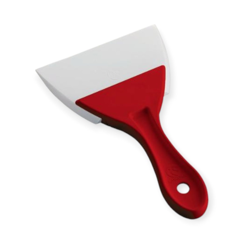 調理道具 PC柄三角シリコンゴムヘラ 赤 大画像