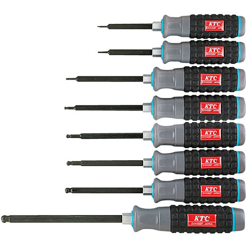 樹脂柄ﾎﾞｰﾙﾎﾟｲﾝﾄﾍｷｻｺﾞﾝﾄﾞﾗｲﾊﾞｾｯﾄ[8本組] 1ｾｯﾄ画像