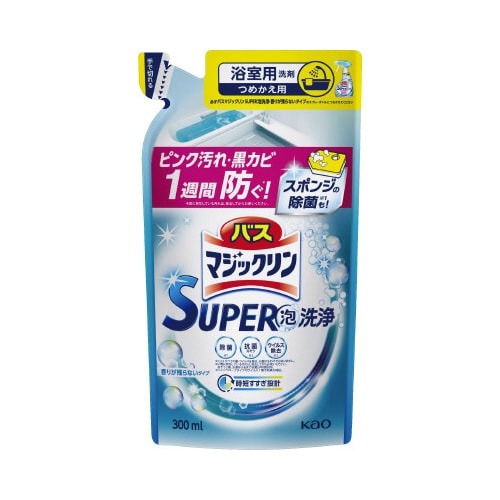 バスマジＳＵＰＥＲ泡　香りが残らない詰替３００ｍｌ画像