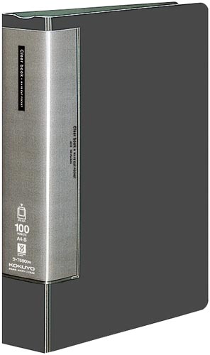 クリヤーブックＷＣ　固定式Ａ４タテ１００枚濃灰５冊画像