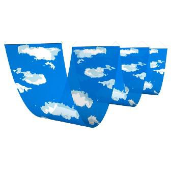 三連ペナント 空と雲画像