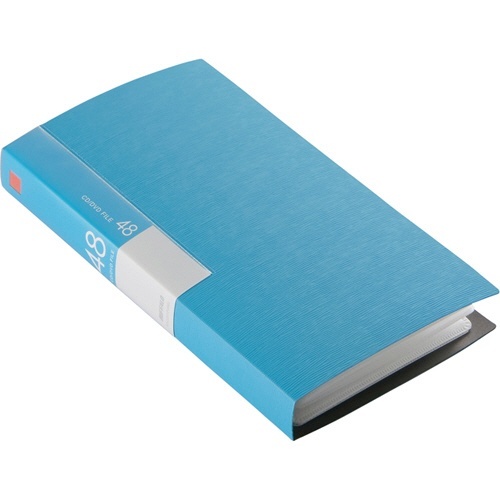 CD/DVDﾌｧｲﾙｹｰｽ ﾌﾞｯｸﾀｲﾌﾟ 48枚収納 ﾌﾞﾙｰ 1個画像