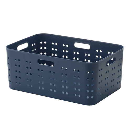 洗濯かご ランドリーボックス ボルカ ソフトボックス ディープブルー画像