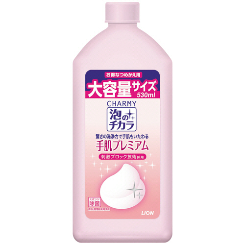 CHARMY泡のﾁｶﾗ 手肌ﾌﾟﾚﾐｱﾑ 詰替用 530mL 1本画像