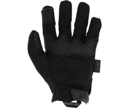 M-Pact　タクティカル　ブラック　XL 特徴的なデザインの手袋が前面に向いている状態，指部分は柔軟性を持つ素材で仕上げられている。