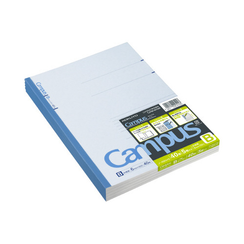 キャンパスノ－トセミＢ５　Ｂ罫６ｍｍ　４０枚　５冊画像