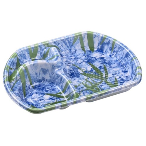 エフピコ 冷麺容器 SB半月25-17(42) 本体 わか笹青 発泡画像