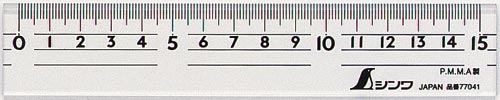 直定規　アクリル製　１５ｃｍ画像