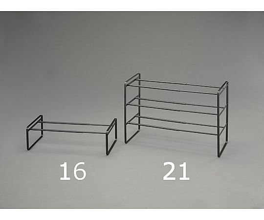 410-700x250x460mm シューズラック 前面から見たスタイリッシュなシューズ収納、複数の靴が整然と並ぶ様子。