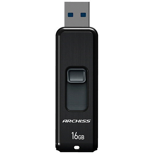 USB3.2(Gen1) ｽﾗｲﾄﾞ式ﾌﾗｯｼｭﾒﾓﾘ 16GB ﾌﾞﾗｯｸ 1個画像